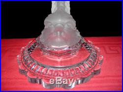 Baccarat Lampe De Salon Pied De Lampe Dauphin Cristal Antiquités Romaine Grec B