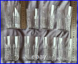Baccarat Lot de 8 verres gobelets en cristal modèle NANCY