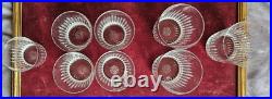 Baccarat Lot de 8 verres gobelets en cristal modèle NANCY