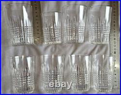 Baccarat Lot de 8 verres gobelets en cristal modèle NANCY