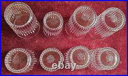 Baccarat Lot de 8 verres gobelets en cristal modèle NANCY