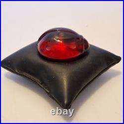 Baccarat Magnifique coccinelle rouge rubis en verre Signée Parfait état