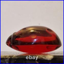 Baccarat Magnifique coccinelle rouge rubis en verre Signée Parfait état