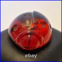 Baccarat Magnifique coccinelle rouge rubis en verre Signée Parfait état