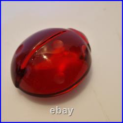 Baccarat Magnifique coccinelle rouge rubis en verre Signée Parfait état