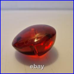 Baccarat Magnifique coccinelle rouge rubis en verre Signée Parfait état