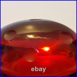 Baccarat Magnifique coccinelle rouge rubis en verre Signée Parfait état