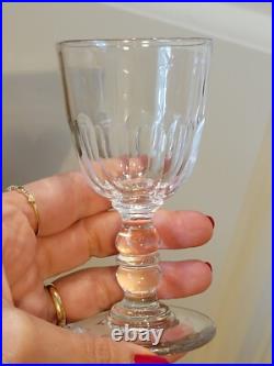 Baccarat Modèle Clermont Côtes Plates Lot 6 Anciens Verres A Vin Porto Cristal