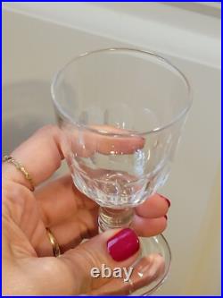 Baccarat Modèle Clermont Côtes Plates Lot 6 Anciens Verres A Vin Porto Cristal