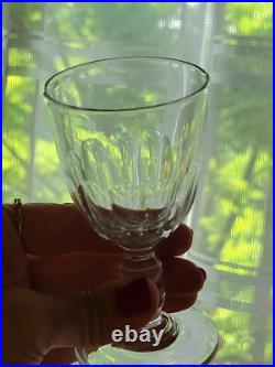 Baccarat Modèle Clermont Côtes Plates Lot 6 Anciens Verres A Vin Porto Cristal