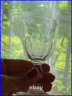 Baccarat Modèle Clermont Côtes Plates Lot 6 Anciens Verres A Vin Porto Cristal