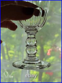 Baccarat Modèle Clermont Côtes Plates Lot 6 Anciens Verres A Vin Porto Cristal