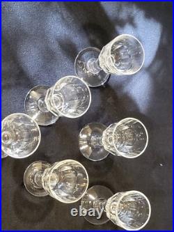 Baccarat Modèle Clermont Côtes Plates Lot 6 Anciens Verres A Vin Porto Cristal