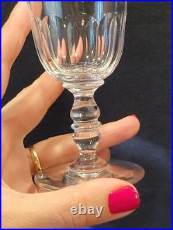 Baccarat Modèle Clermont Côtes Plates Lot 6 Anciens Verres A Vin Porto Cristal
