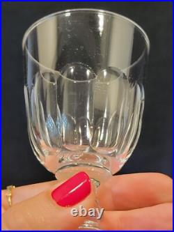 Baccarat Modèle Clermont Côtes Plates Lot 6 Anciens Verres A Vin Porto Cristal