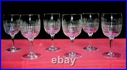 Baccarat Nancy 6 Wine Glasses Weingläser Weinrömer Verres A Vin Cristal Taillé A