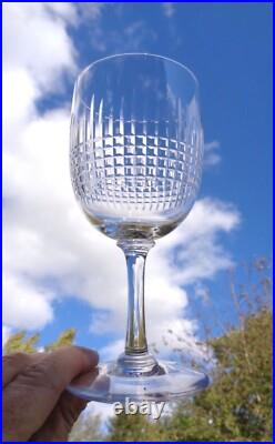Baccarat Nancy 6 Wine Glasses Weingläser Weinrömer Verres A Vin Cristal Taillé A