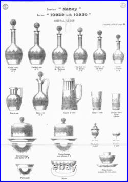 Baccarat Nancy 6 Wine Glasses Weingläser Weinrömer Verres A Vin Cristal Taillé A