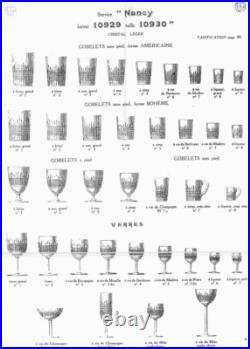 Baccarat Nancy 6 Wine Glasses Weingläser Weinrömer Verres A Vin Cristal Taillé B Baccarat Nancy 6 Wine Glasses Weingläser Weinrömer Verres A Vin Cristal Taillé B