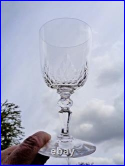 Baccarat Nemours 6 Wine Crystal Glasses Verres A Vin Cristal Taillé Richelieu C