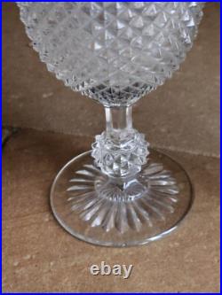 Baccarat Paire De Verre Diamant Haut 15,3 Cm Baccarat Charles X