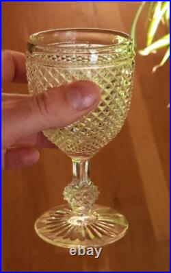Baccarat Paire De Verre Diamant Haut 15,3 Cm Baccarat Charles X
