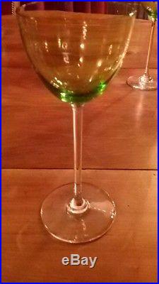 Baccarat Perfection 6 Verres A Vin Du Rhin / D'alsace Roemer Vert Chartreuse