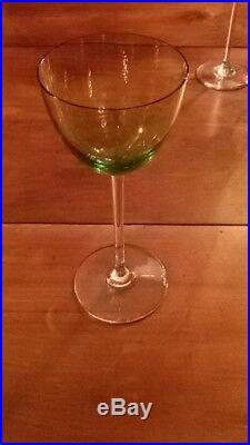 Baccarat Perfection 6 Verres A Vin Du Rhin/d'alsace Roemer Cristal Vert Clair