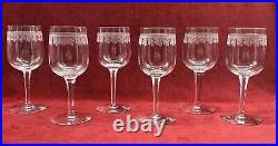 Baccarat Pompadour 6 Wine Crystal Glasses 6 Verres A Vin Cristal Grave 9232 A