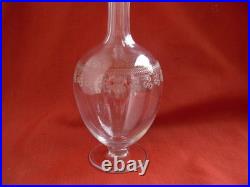 Baccarat, Pompadour, Carafe En Cristal Grave, Epoque Debut XX Baccarat, Pompadour, Carafe En Cristal Grave, Epoque Debut XX