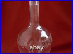 Baccarat, Pompadour, Carafe En Cristal Grave, Epoque Debut XX Baccarat, Pompadour, Carafe En Cristal Grave, Epoque Debut XX