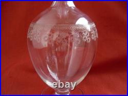 Baccarat, Pompadour, Carafe En Cristal Grave, Epoque Debut XX Baccarat, Pompadour, Carafe En Cristal Grave, Epoque Debut XX