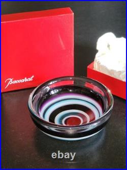 Baccarat Rare Coupe Multicolore Estampillée Baccarat 1970 Baccarat