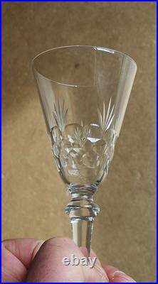 Baccarat Rare Lot 5 Verres Taillé N 8469 De 1916 Cristal H 14 Cm