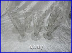 Baccarat Saint Louis 7 x flûte à Champagne en cristal taillé modèle Caton Baccarat Saint Louis 7 x flûte à Champagne en cristal taillé modèle Caton
