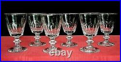 Baccarat Saint Louis Caton Verres A Vin Cristal Taille Cotes Plates 19eme XIX C