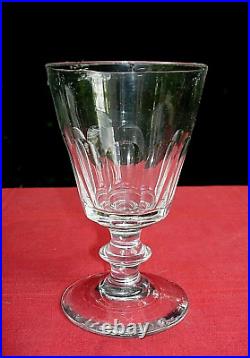 Baccarat Saint Louis Caton Verres A Vin Cristal Taille Cotes Plates 19eme XIX C