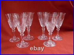 Baccarat, Serie De 6 Verres A Vin Blanc En Cristal Taille, Forme 8469, Debut XX