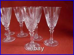 Baccarat, Serie De 6 Verres A Vin Blanc En Cristal Taille, Forme 8469, Debut XX