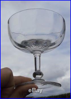 Baccarat Service de 6 coupes à champagne en cristal à côtes vénitiennes