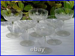 Baccarat Service de 6 coupes à champagne en en cristal taillé, modèle Epron