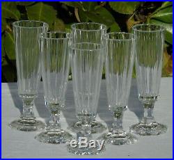 Baccarat Service de 6 flûtes à champagne en cristal. Catalogue 1841