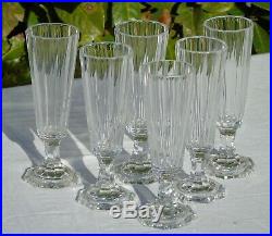 Baccarat Service de 6 flûtes à champagne en cristal. Catalogue 1841