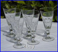 Baccarat Service de 6 flûtes à champagne en cristal, modèle Missouri Signées