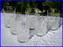 Baccarat Service de 6 gobelets en cristal taillé modèle Nancy Haut 10 cm