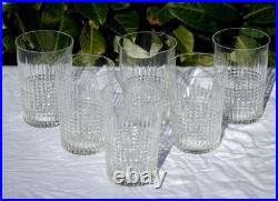 Baccarat Service de 6 gobelets en cristal taillé modèle Nancy Haut 10 cm