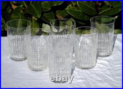 Baccarat Service de 6 gobelets en cristal taillé modèle Nancy Haut 10 cm
