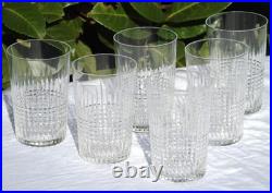 Baccarat Service de 6 gobelets en cristal taillé modèle Nancy Haut 10 cm