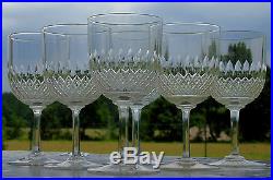 Baccarat Service de 6 verres à eau en cristal taillé. Cat. 1907
