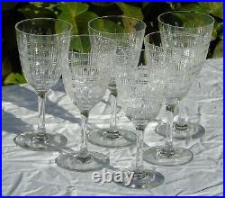 Baccarat Service de 6 verres à eau en cristal taillé, modèle Cavour
